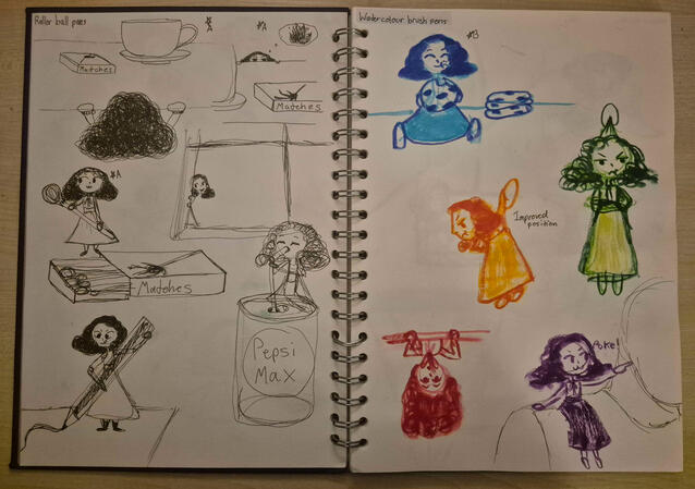 WeirdLady Medium Sketches No.1